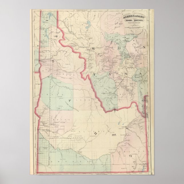 Affiche Idaho, partie occidentale du Montana (Devant)