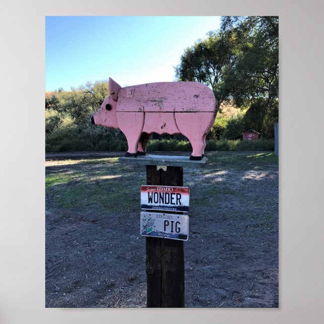 Affiche Idaho Se Demande Cochon, Drôle (Devant)