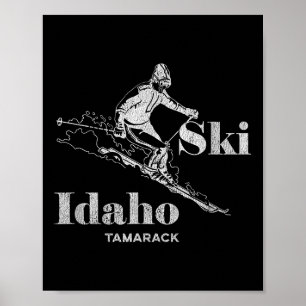 Affiche Idaho vintage Tamarack Ski Tee