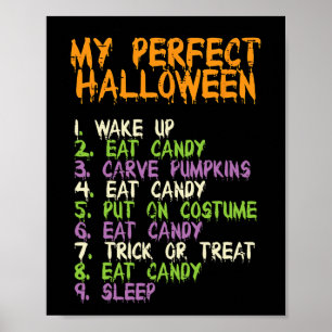 Affiche Idéal Halloween Manger Candy Costume Garçons Fille
