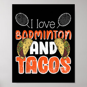 Affiche Idée cadeau drôle de badminton pour joueur de badm