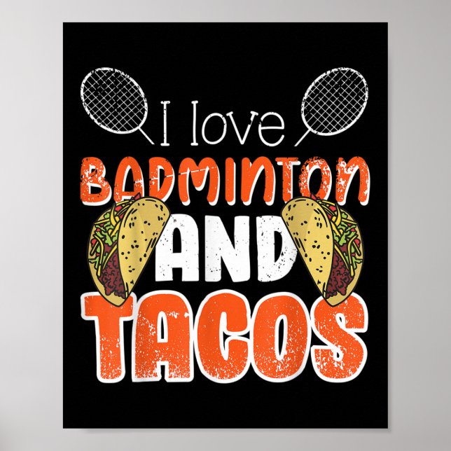Affiche Idée cadeau drôle de badminton pour joueur de badm (Devant)