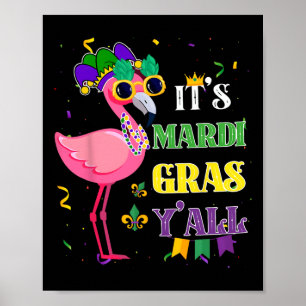 Affiche Idée cadeau drôle de fête de carnaval Flamant Mard