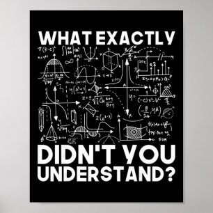 Affiche Idée cadeau scientifique drôle physicien maths phy
