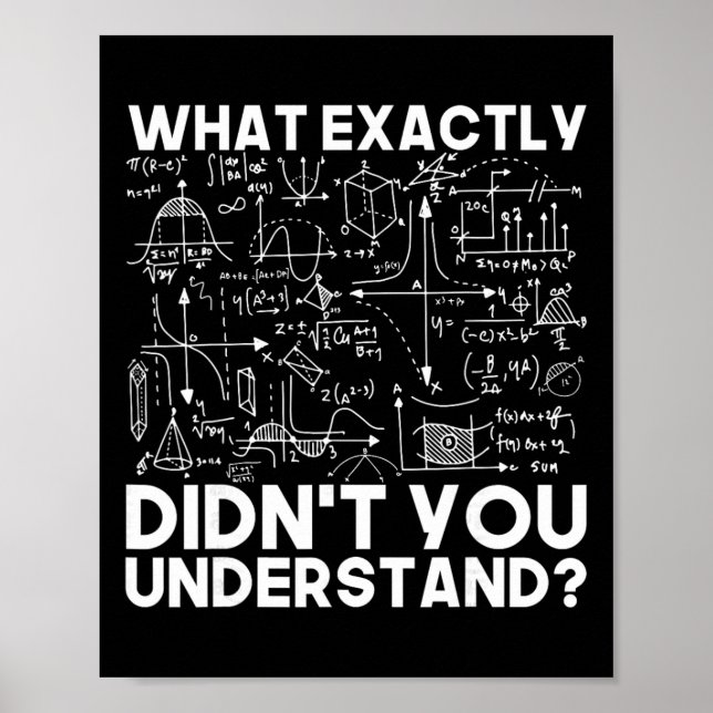 Affiche Idée cadeau scientifique drôle physicien maths phy (Devant)
