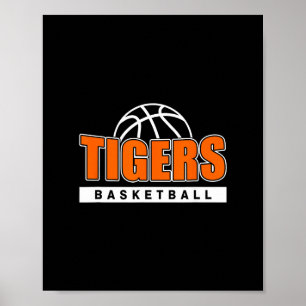 Affiche Idée cadeau sport mascotte de l'équipe Tigers Sket