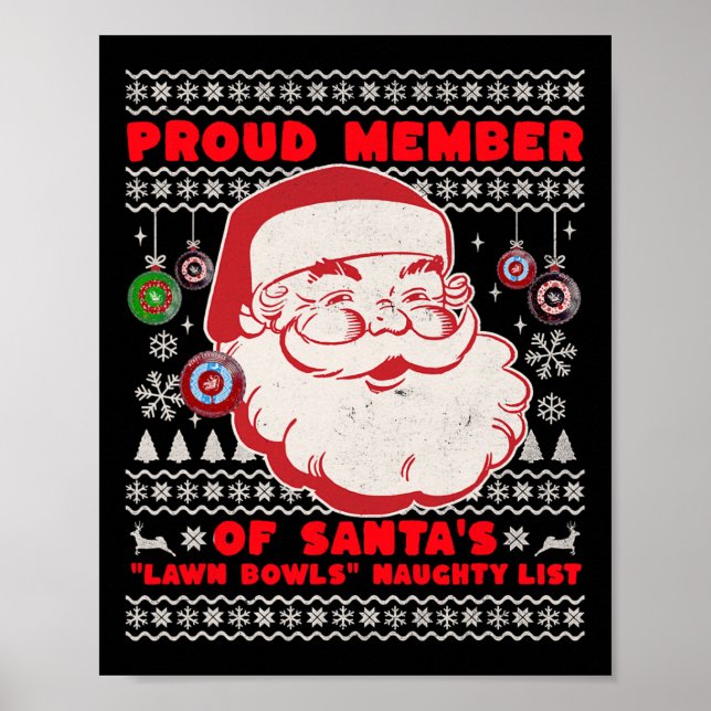 Affiche Idée De Bowles De Pelouse De Noël Pour Hommes Et S (Devant)