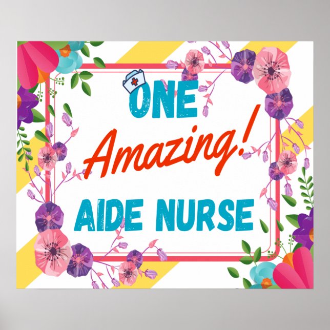 Affiche Idée de cadeau d'appréciation d'infirmière aide (Devant)