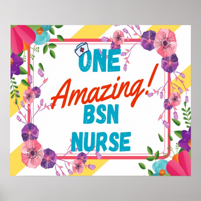 Affiche Idée de cadeau d'appréciation d'infirmière BSN (Devant)
