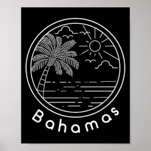 Affiche Idée de design de cadeau de drapeau des Bahamas fi