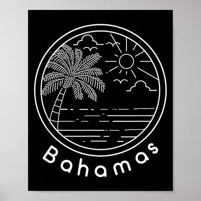 Affiche Idée de design de cadeau de drapeau des Bahamas fi (Devant)