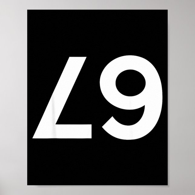 Affiche Idée drôle à l'envers vers l'arrière 67 Meme  (Devant)
