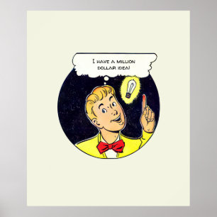 Affiche Idée en millions de dollars Votre texte Retro Comi