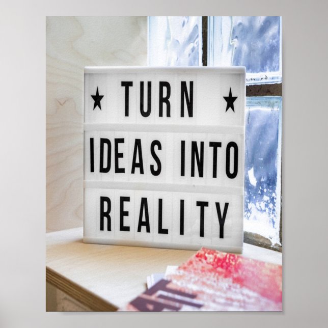 Affiche Idées Dans La Réalité Motivation (Devant)