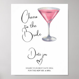 Affiche Idées de cocktail rose pour enterrement de vie de