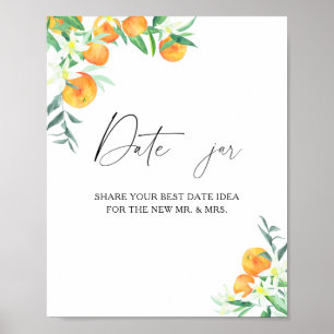 Affiche Idées de soirée Citrus - date. Jeu de mariage avec