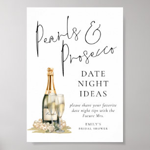 Affiche Idées de soirée de date de fiançailles au Prosecco