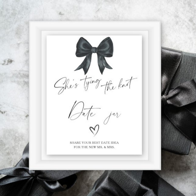 Affiche idées de soirée de mariage avec un nœud noir pour  (Créateur téléchargé)