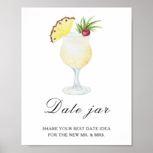 Affiche Idées de soirée de mariage tropical cocktail - nui