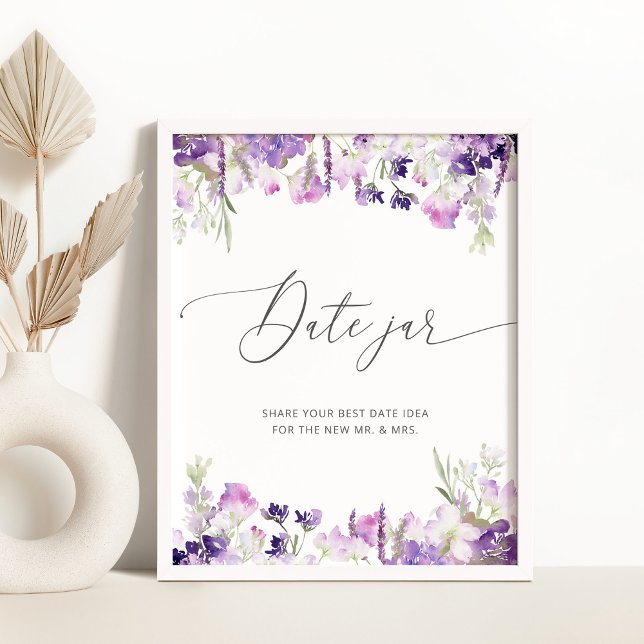 Affiche Idées de soirée en amoureux avec des fleurs sauvag (Créateur téléchargé)