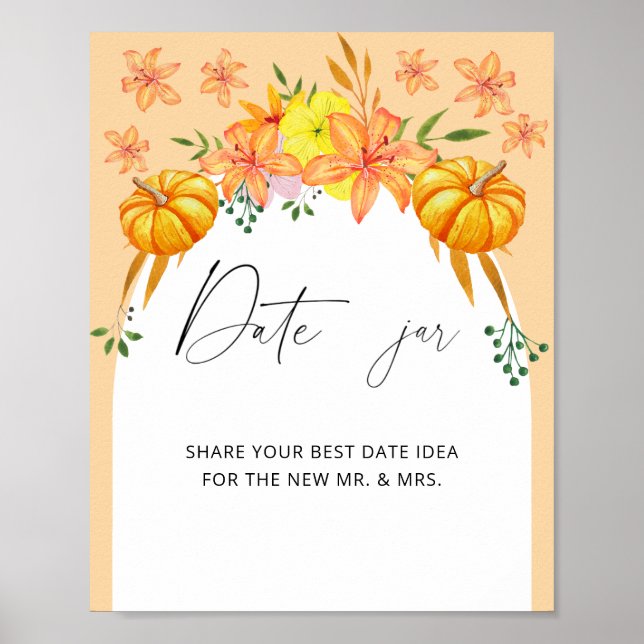 Affiche Idées de soirée en amoureux d'automne. Jeu de jar  (Devant)