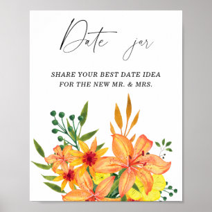 Affiche Idées de soirée en amoureux de printemps. Jeu de j