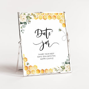 Affiche Idées de soirée en amoureux Floral bee. Pot de dat
