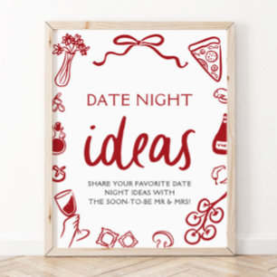 Affiche Idées de soirée en amoureux pour pizza italienne r