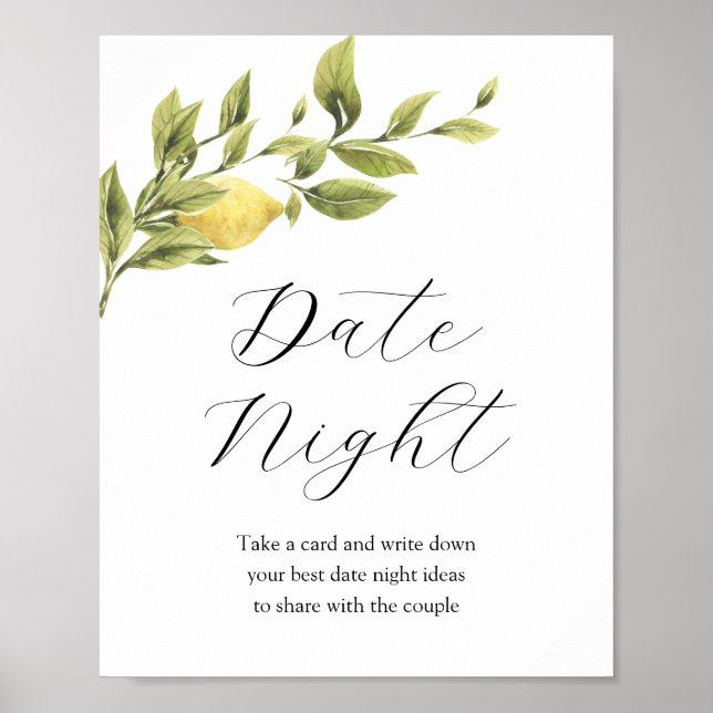 Affiche Idées de soirée en amoureux Signe de douche de mar (Devant)