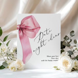 Affiche Idées de soirée Pink Bow Elle se marie