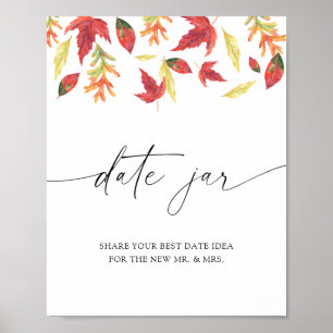 Affiche Idées de soirées romantiques sous les feuilles qui