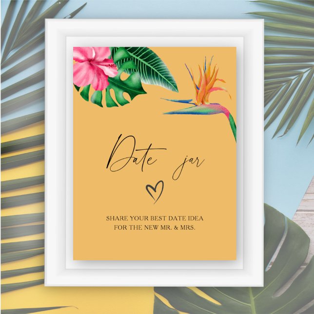 Affiche Idées de soirées tropicales - rendez-vous. Jeu de  (Créateur téléchargé)