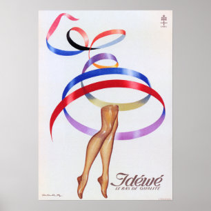 Affiche IDEWE Femmes Stocker Hosiery Français Mode Advert