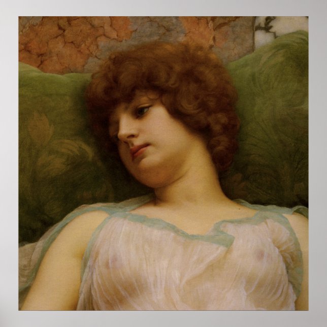 Affiche Idle Moments by John William Godward (Devant)