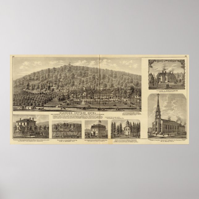 Affiche Idlewood Cottage Hotel près de Pittsburgh (Devant)