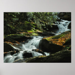 Affiche idyllique de photo de cascade