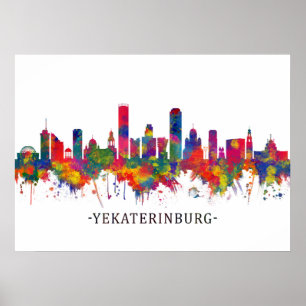 Affiche Iekaterinbourg Russie Skyline