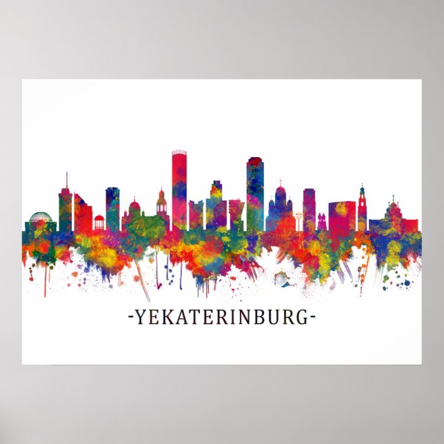 Affiche Iekaterinbourg Russie Skyline (Devant)