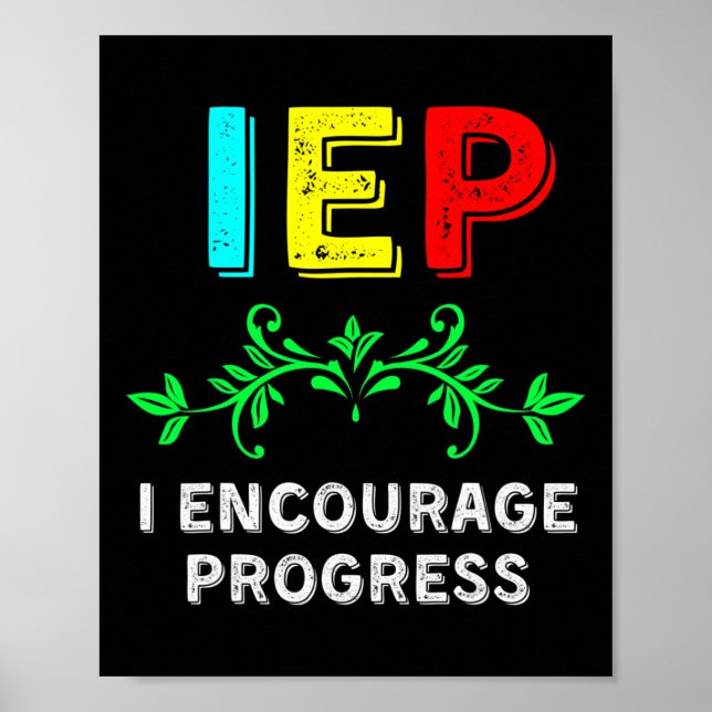 Affiche IEP I Encourager Progress Special Education School (Devant)
