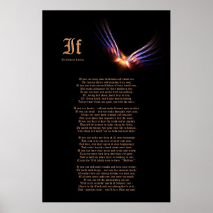 Affiche If by Rudyard Kipling with Phoenix Firebird Print