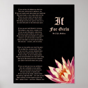 Affiche If For Girls Poem de J.P. McEvoy Imprimer
