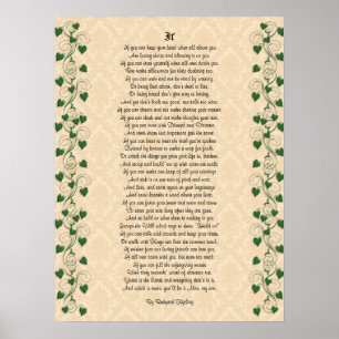 Affiche If inspirational poetry by Rudyard Kipling