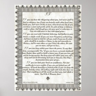 Affiche IF Inspirer le poème pour les jeunes femmes et fil