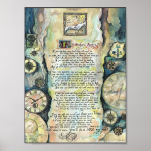 Affiche "IF" par Rudyard Kipling - Calligraphie