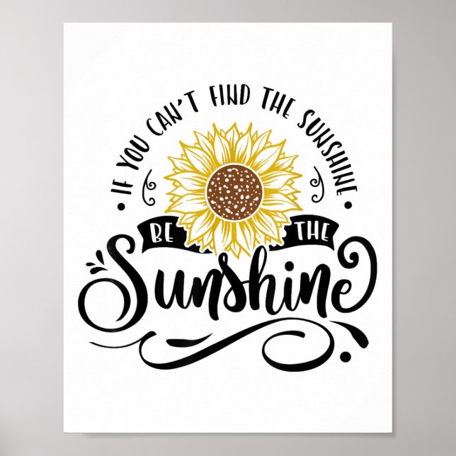 Affiche If You Can't Find The Sunshine Be The Sunshine Mot (Devant)