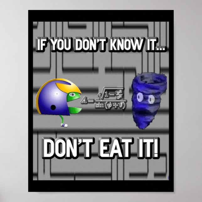 Affiche If You Dont Know It Dont Eat It  (Devant)