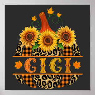 Affiche IGi Pumkin Leopard Print Sunflower Buffalo Plaid