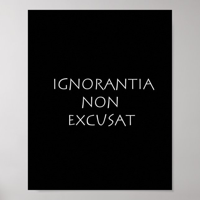 Affiche Ignorantia non excusat (Devant)