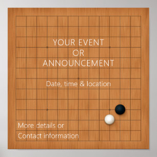 Affiche Igo Baduk Weiqi personnalisé