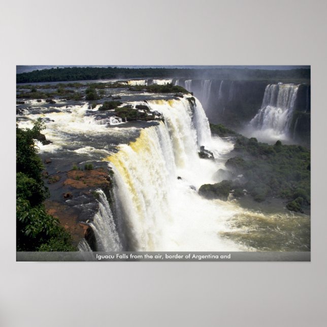 Affiche Iguacu Chutes de l'air, frontière de l'Argentine e (Devant)